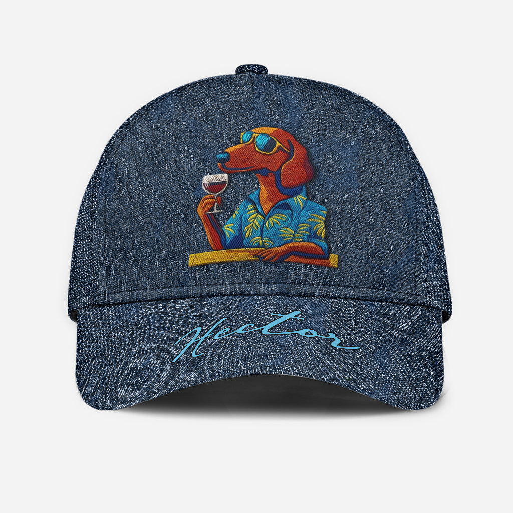 Cool Canine And Wine - Personalized Dog Classic Cap