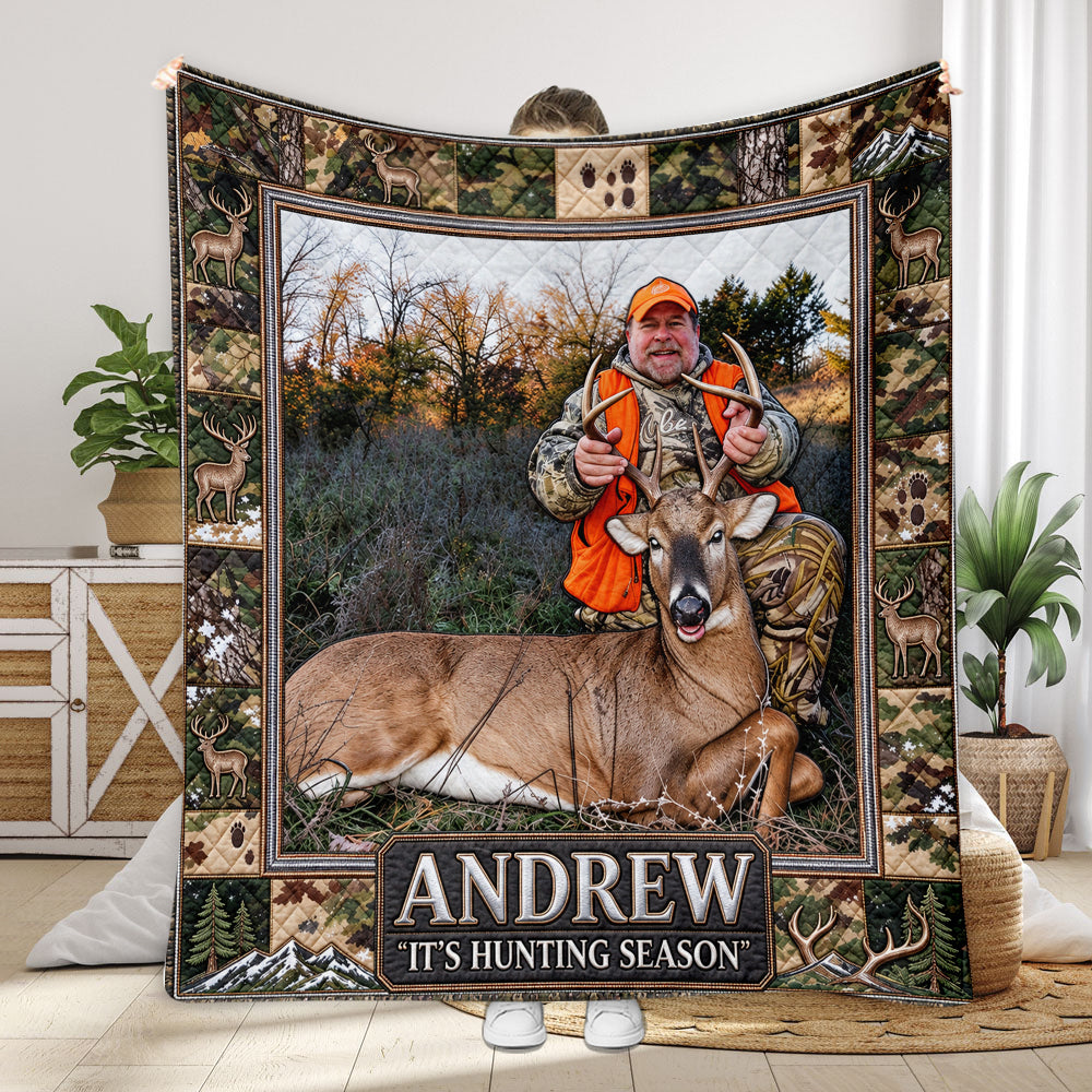 It's Hunting Season - Personalized Hunting Blanket