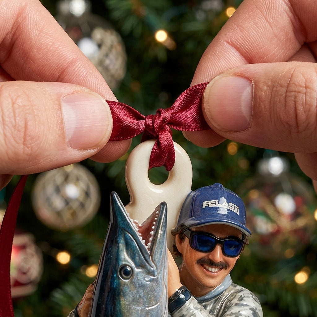Custom From Any Photo - Personalized Fishing Premium 3D Ornament