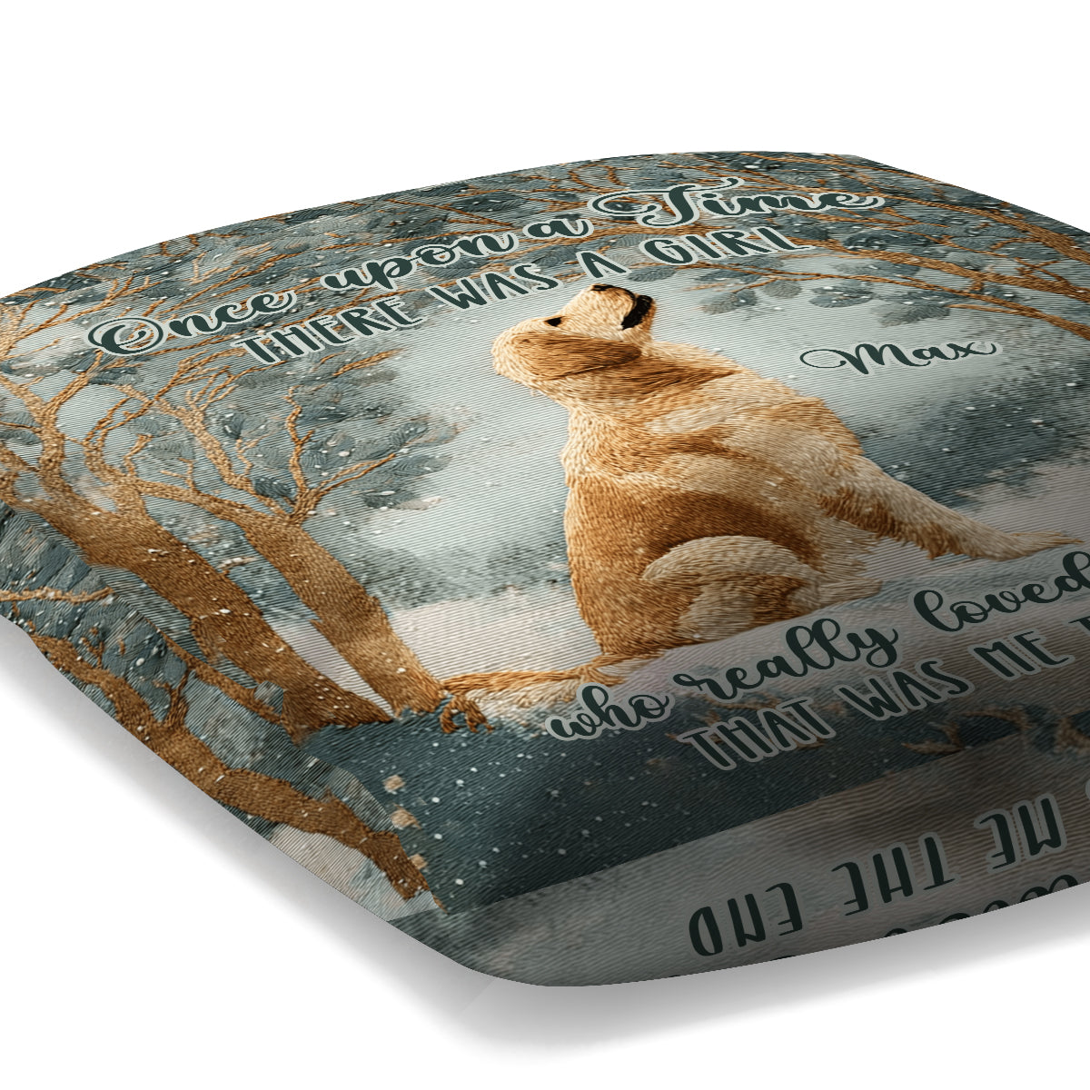 A Girl Who Really Loved Dogs - Personalized Dog Throw Pillow