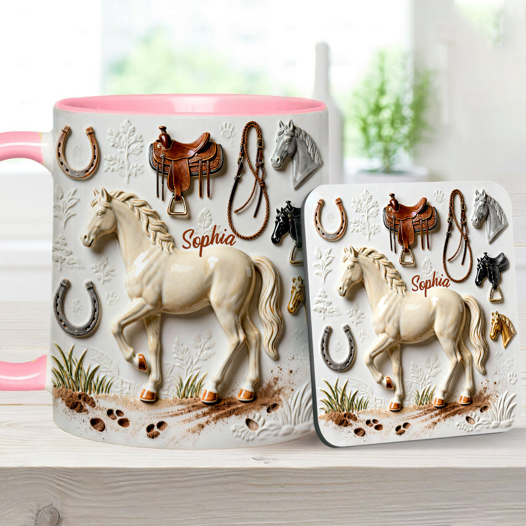 Strong Horse - Personalized Horse Accent Mug & Coaster