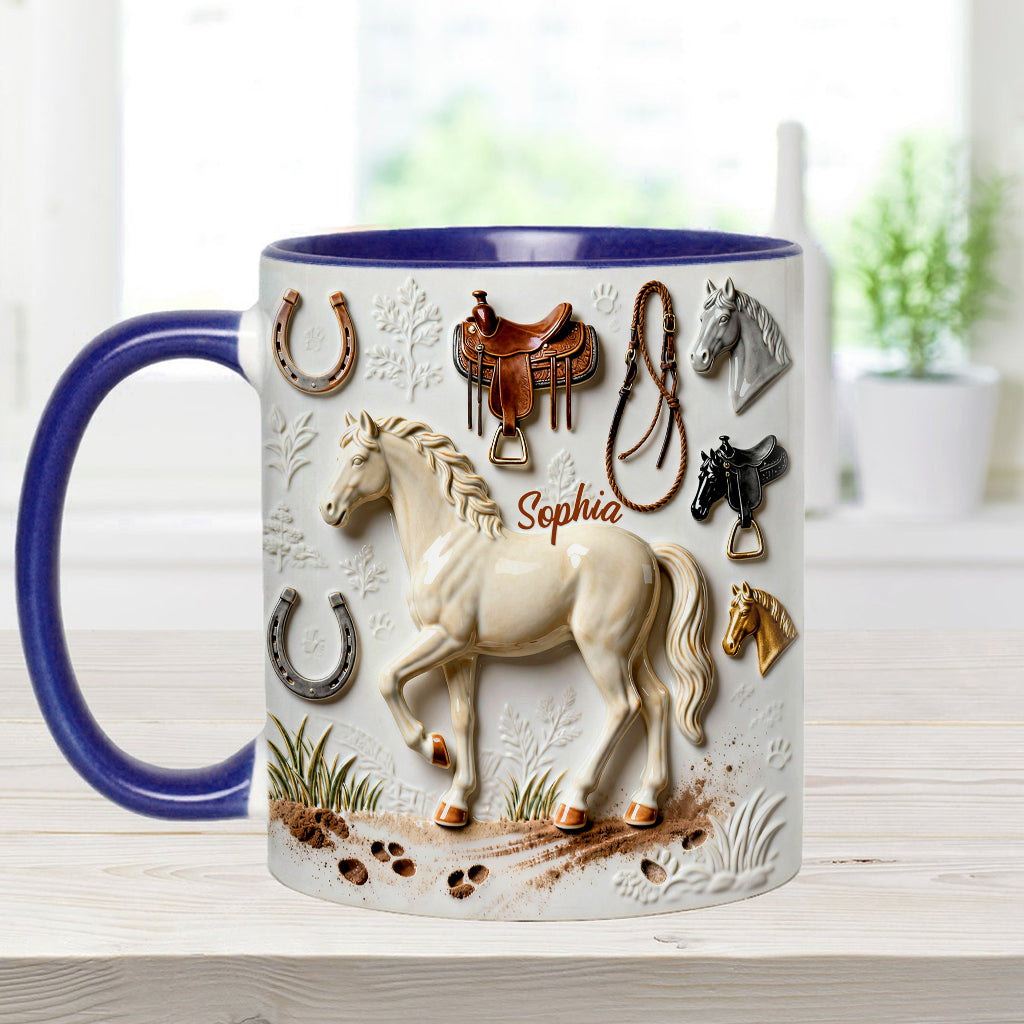 Strong Horse - Personalized Horse Accent Mug & Coaster