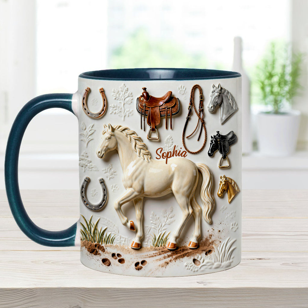Strong Horse - Personalized Horse Accent Mug & Coaster