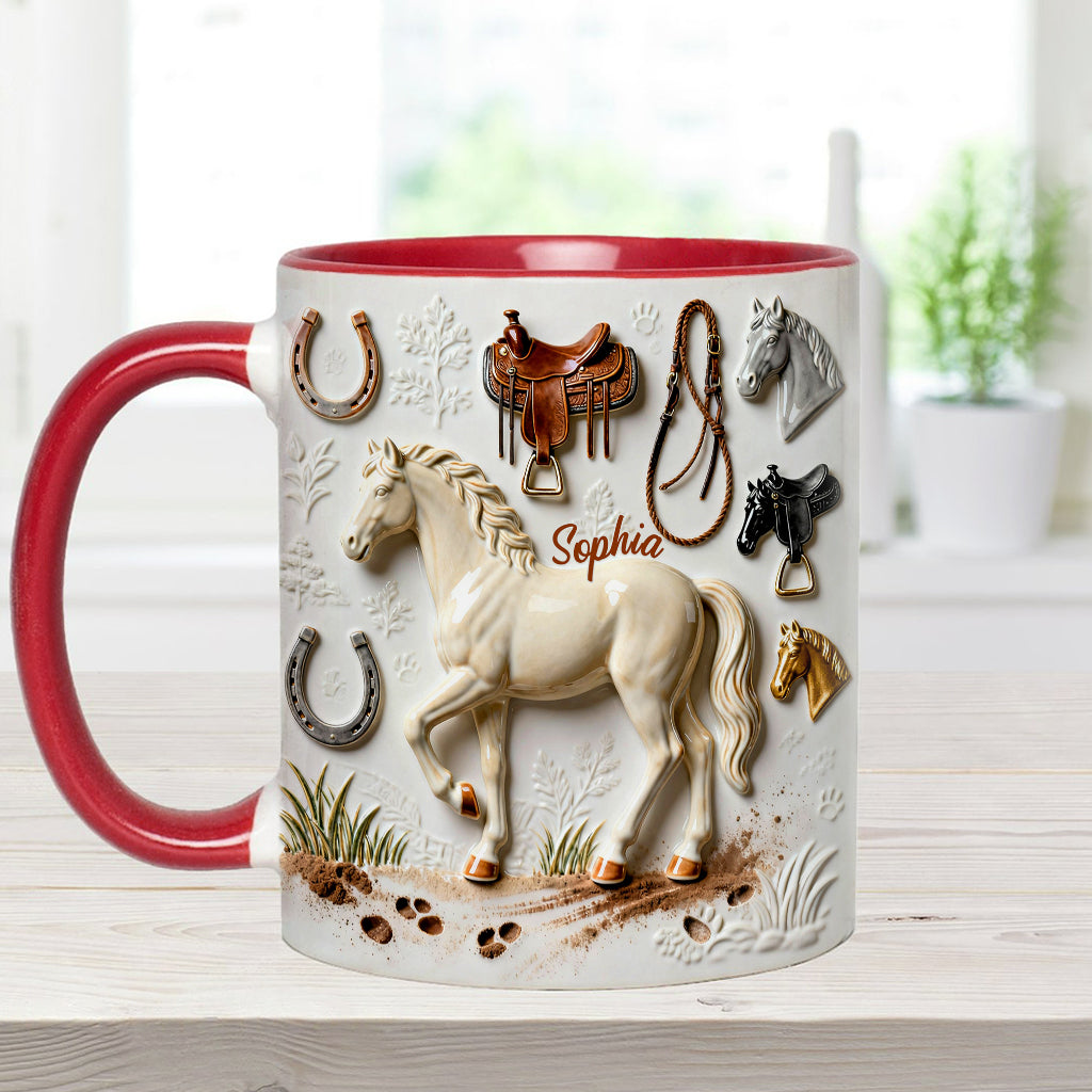 Strong Horse - Personalized Horse Accent Mug & Coaster