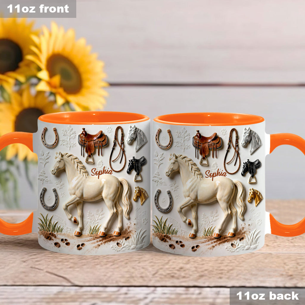 Strong Horse - Personalized Horse Accent Mug & Coaster