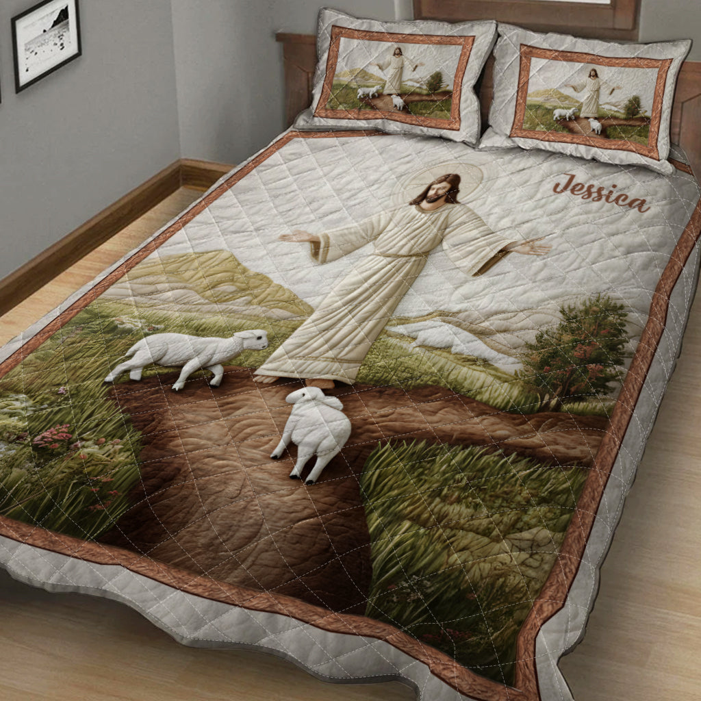 Jesus Lamp - Personalized Christmas Quilt Set