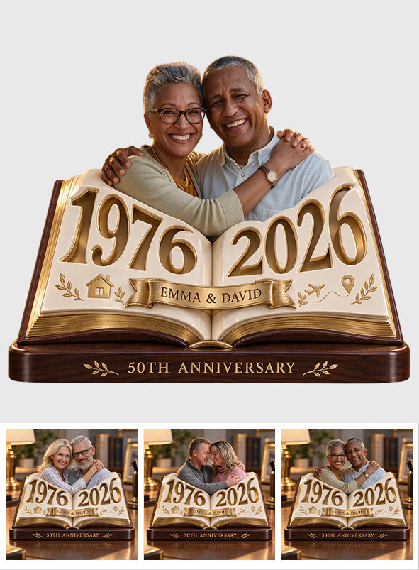 Personalized Couple Gift, Romantic Anniversary Figurine for Husband Wife with Names and Date, Boyfriend Girlfriend Gift - Personalized Couple Custom Shaped Acrylic Plaque
