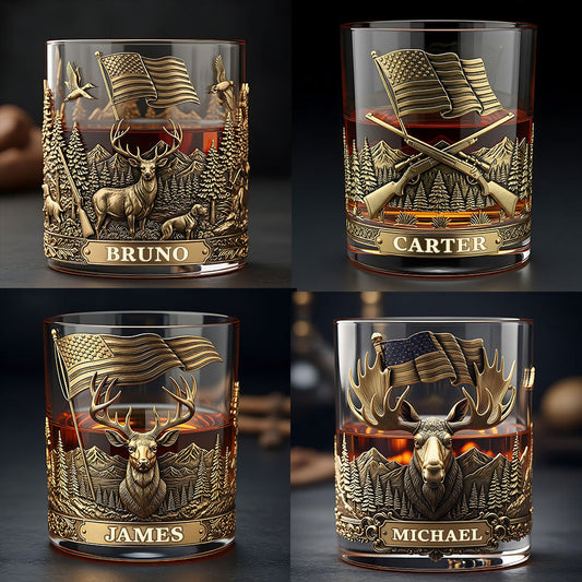 It's Hunting Season - Personalized Hunting Whiskey Glass