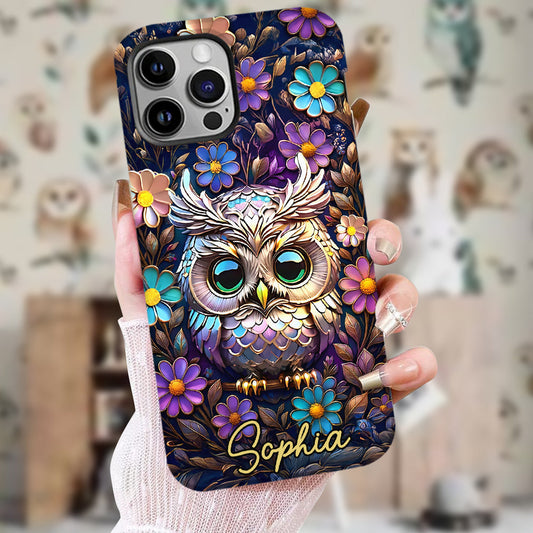 Cute Owl - Personalized Owl Full Print Phone Case
