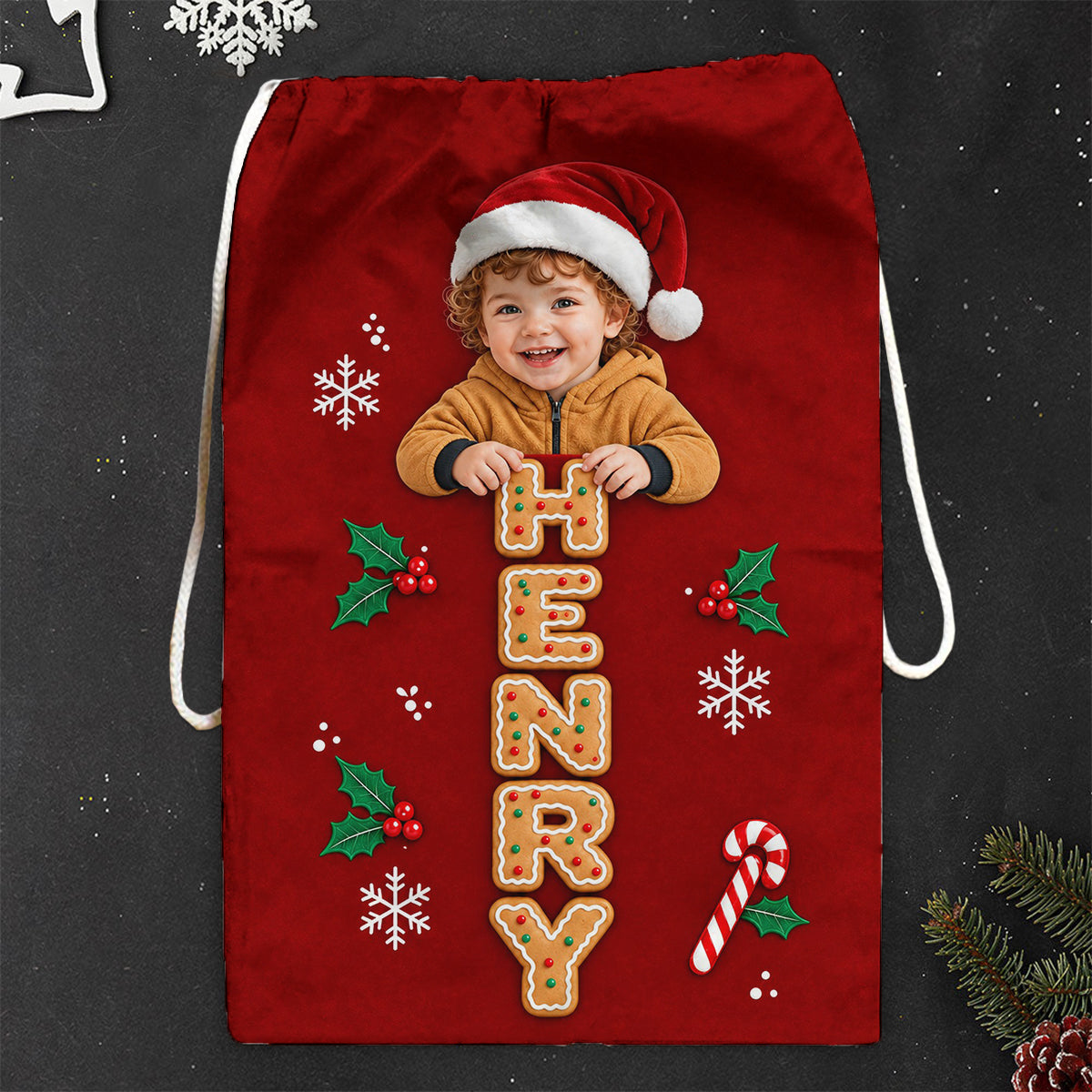 Happy Family - Personalized Family Drawstring Tote Bag