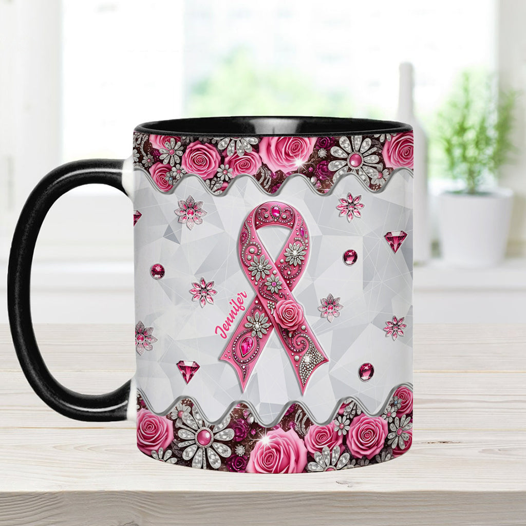 Breast Cancer Awareness - Personalized Breast Cancer Awareness Accent Mug