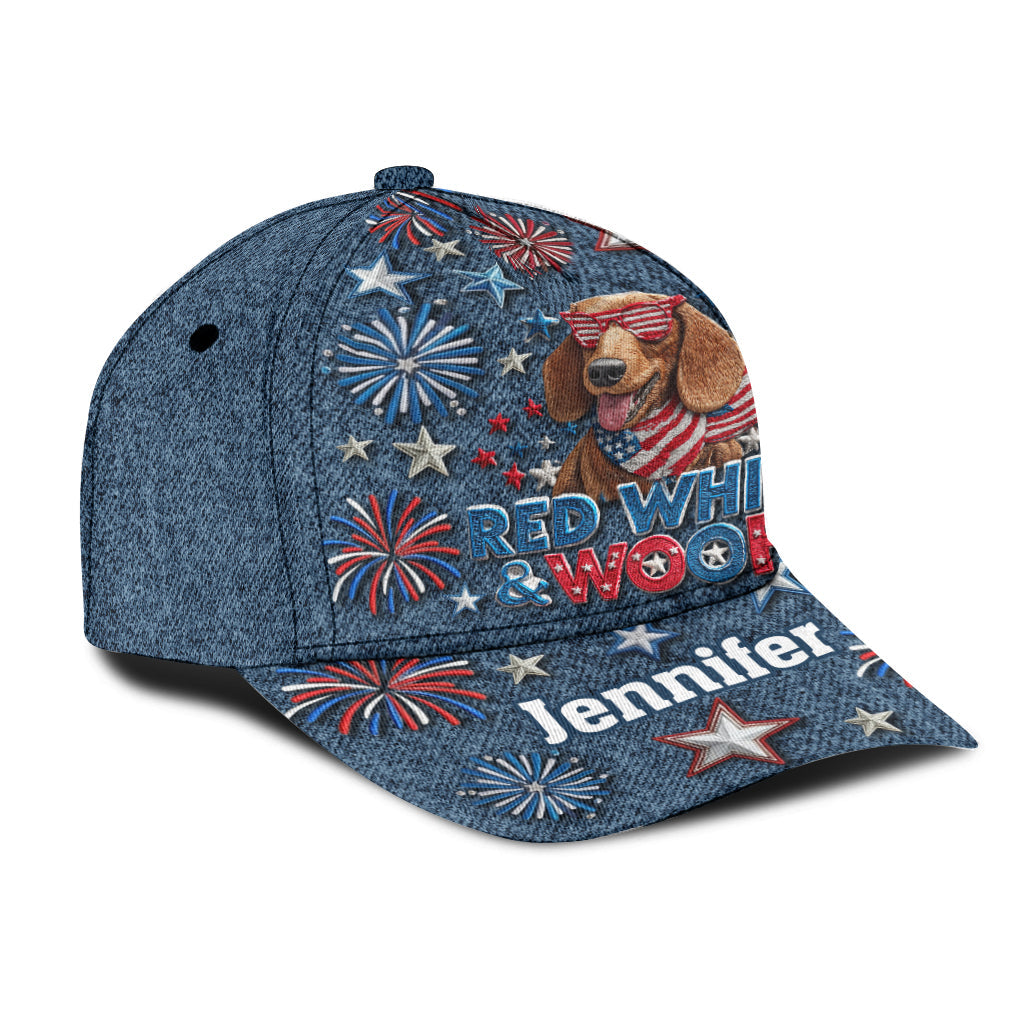 Red White & Woof - Personalized Dog Classic Cap