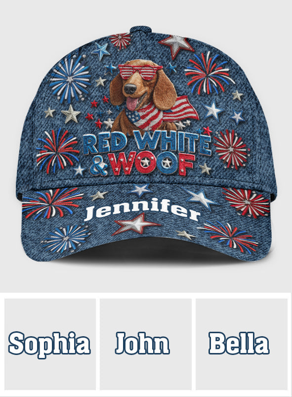 Red White & Woof - Personalized Dog Classic Cap