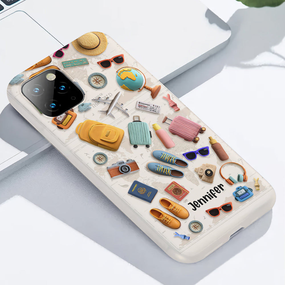 Just A Girl Who Loves Traveling - Personalized Travelling Full Print Phone Case