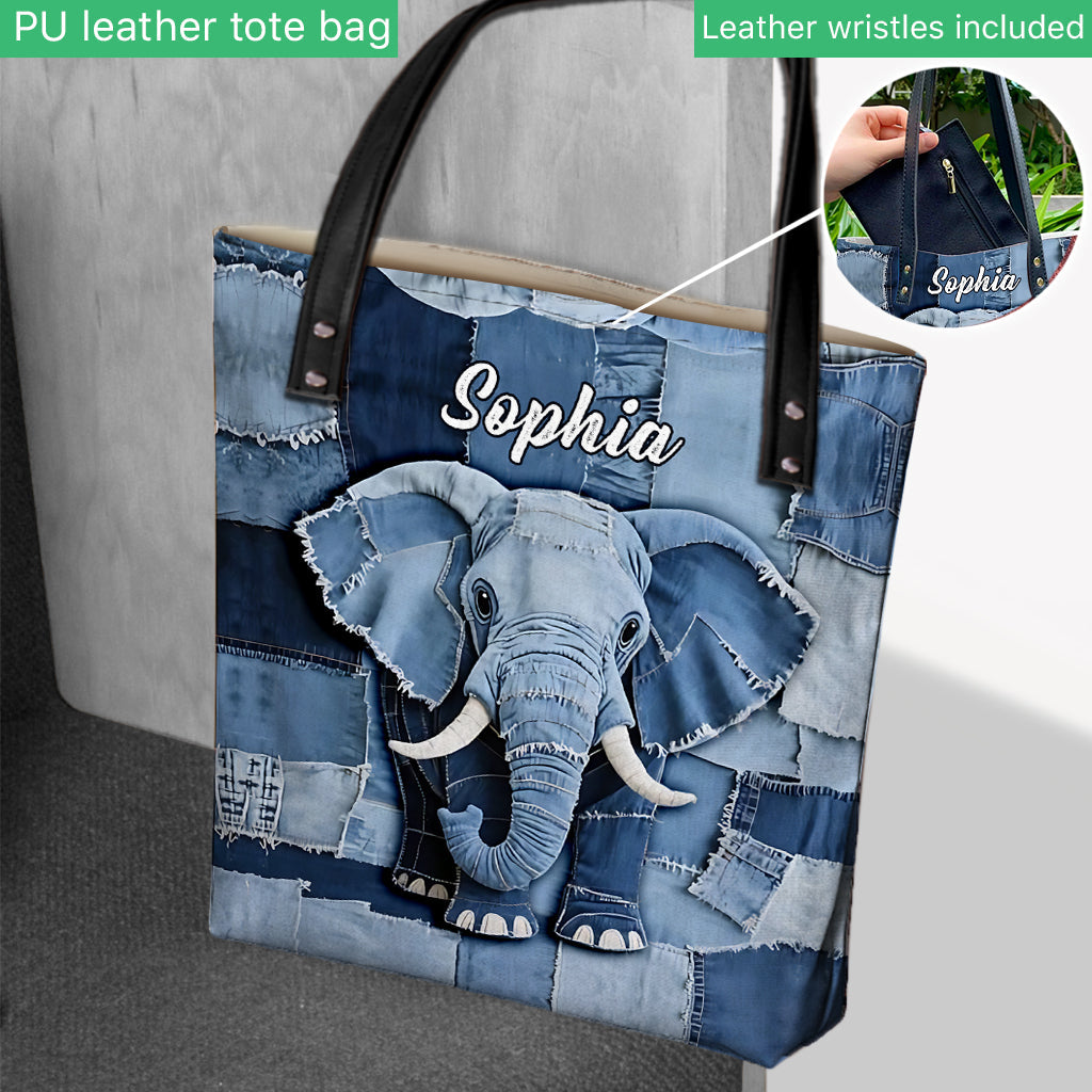 Love Elephant - Personalized Elephant Tote Bag