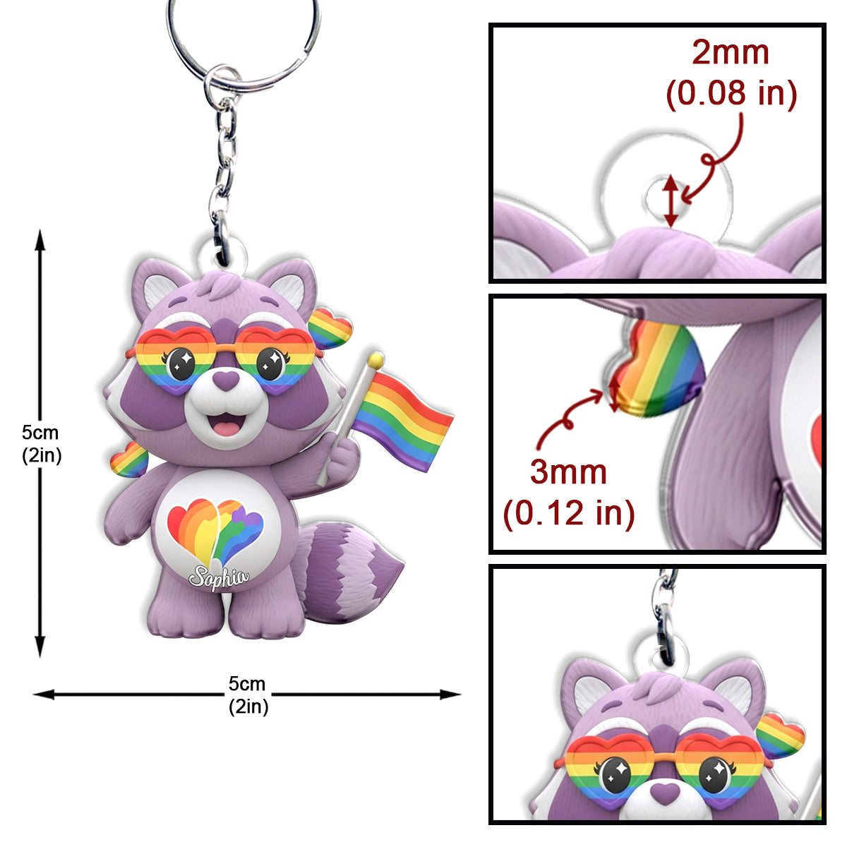 Love Is Love - Personalized LGBT Support Keychain