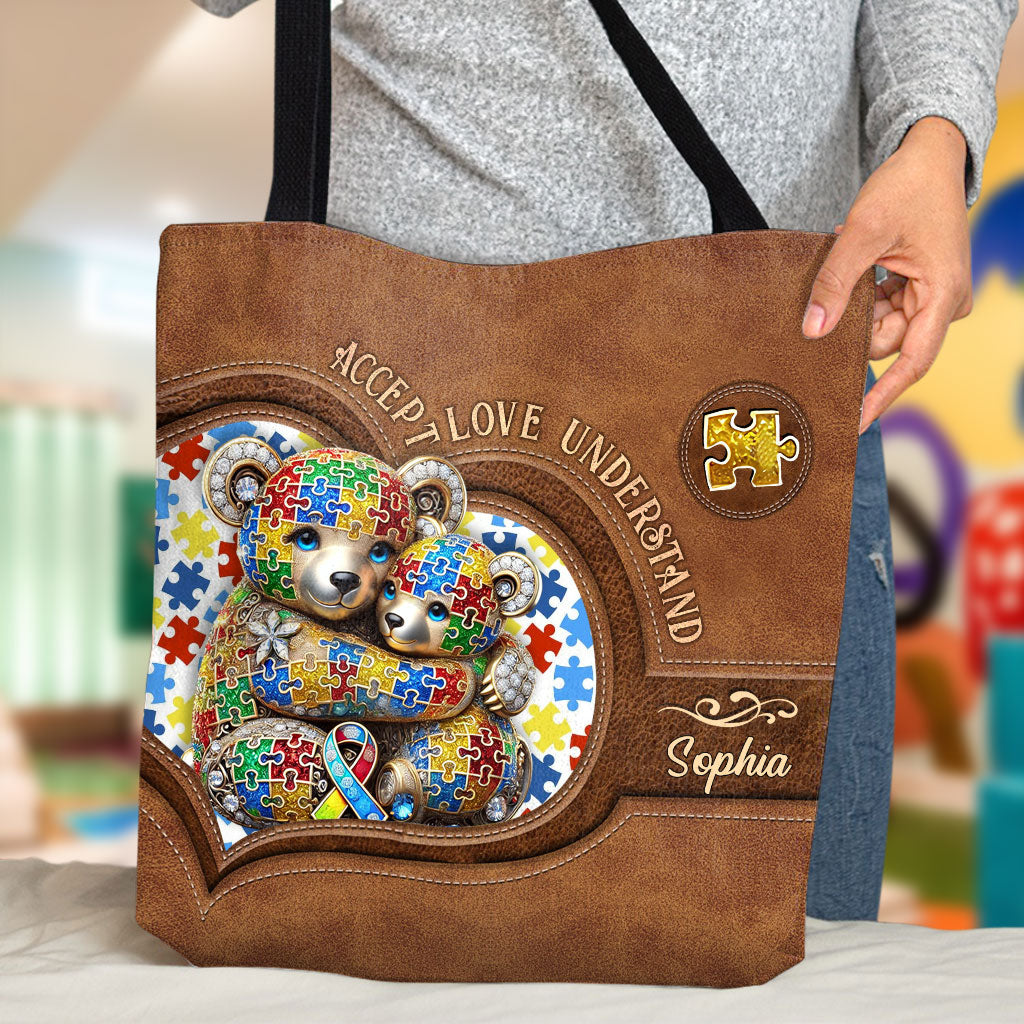 Accept Love Understand - Personalized Autism Awareness Tote Bag