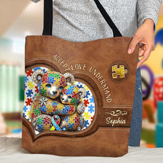 Accept Love Understand - Personalized Autism Awareness Tote Bag