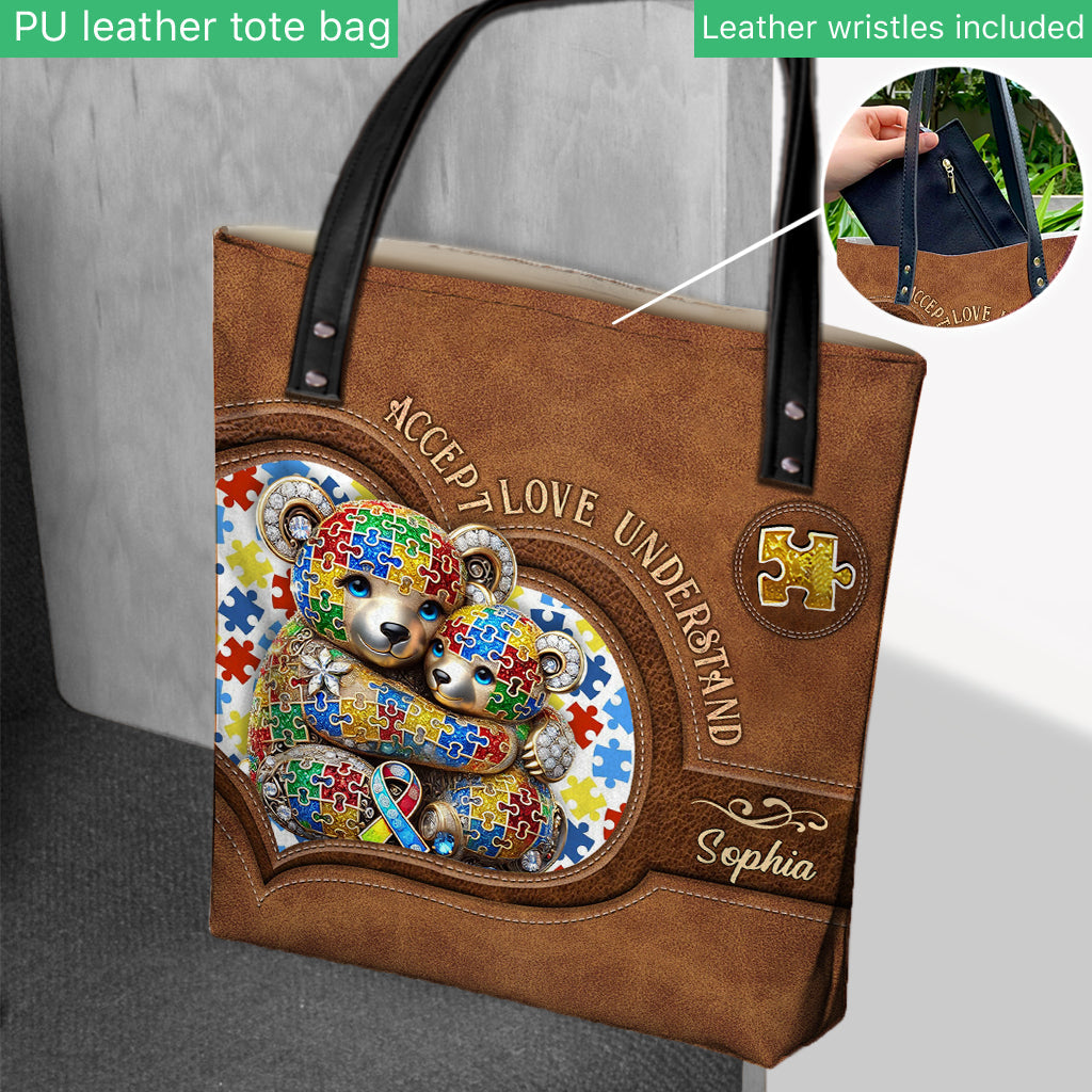 Accept Love Understand - Personalized Autism Awareness Tote Bag