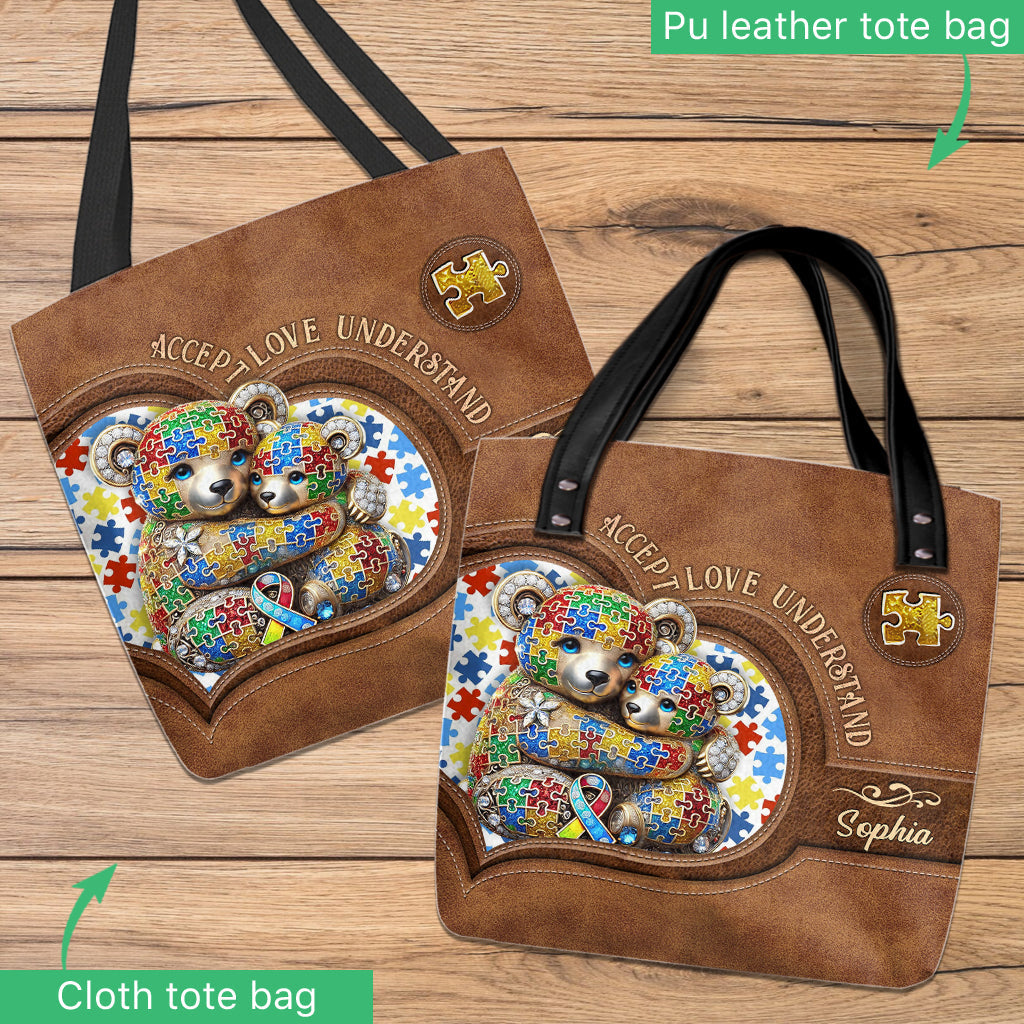 Accept Love Understand - Personalized Autism Awareness Tote Bag