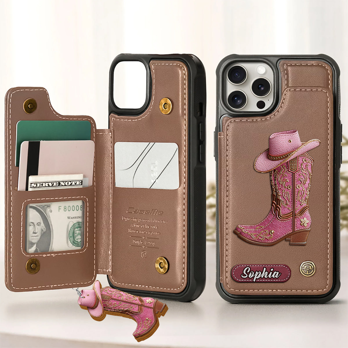 Western Spirit - Personalized Cowgirl Wallet Phone Case