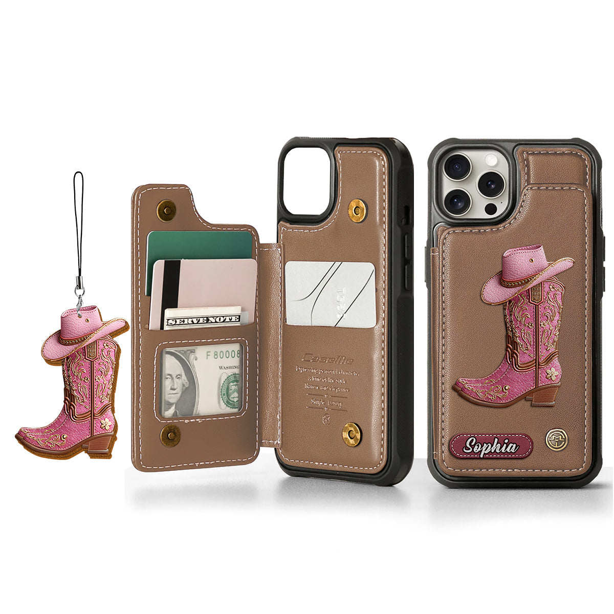 Western Spirit - Personalized Cowgirl Wallet Phone Case