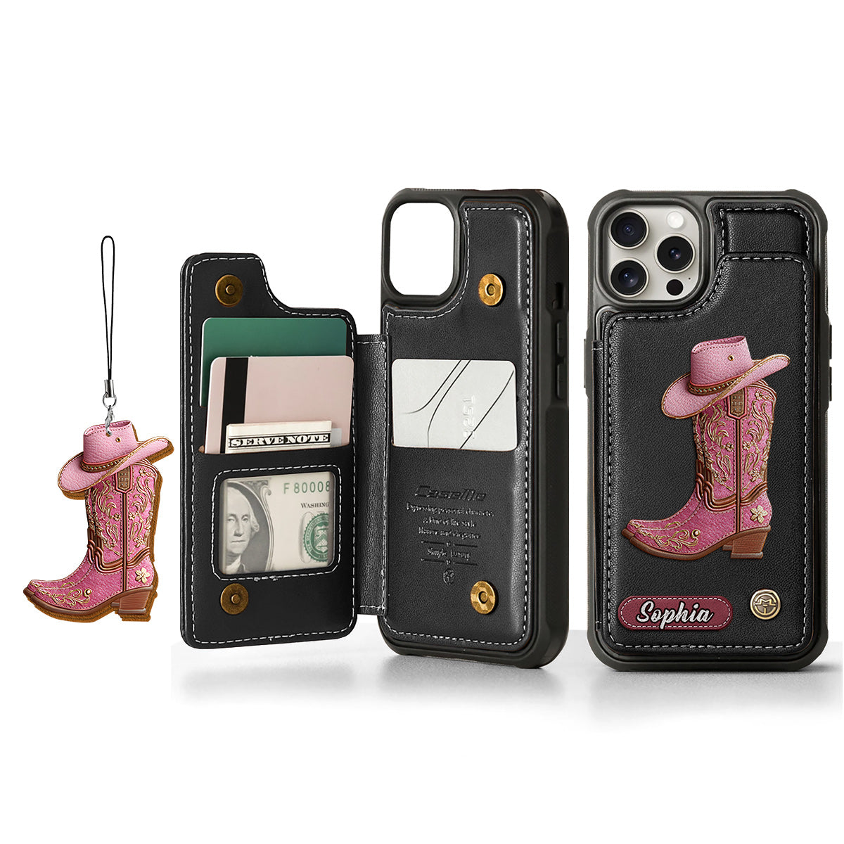 Western Spirit - Personalized Cowgirl Wallet Phone Case