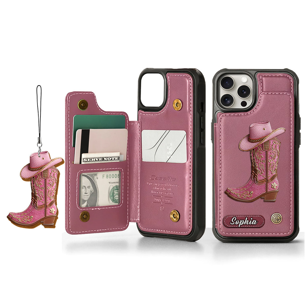 Western Spirit - Personalized Cowgirl Wallet Phone Case