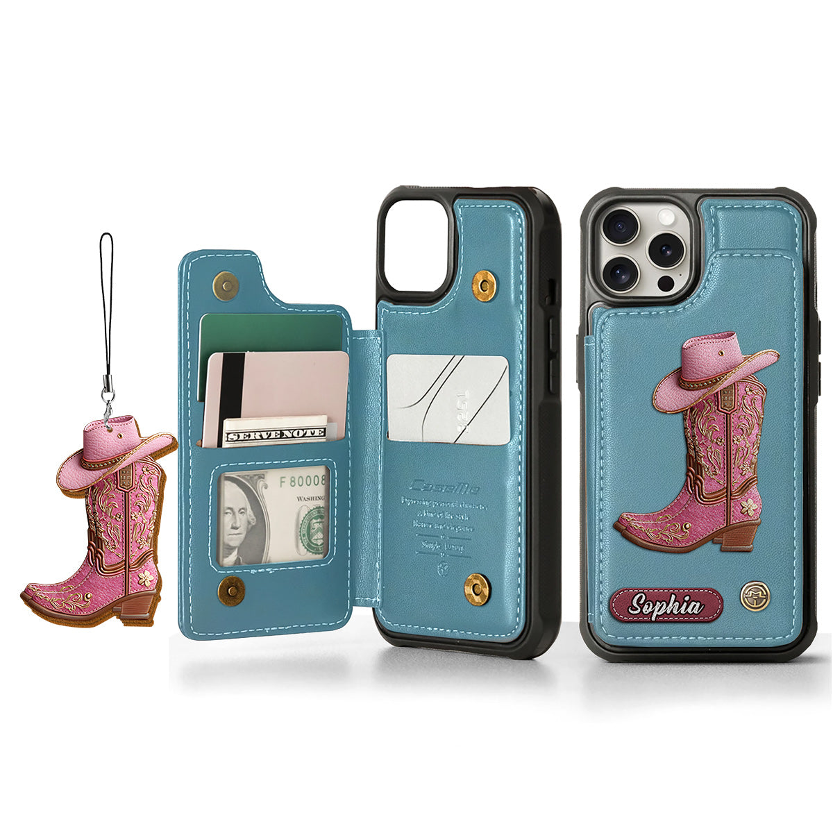Western Spirit - Personalized Cowgirl Wallet Phone Case