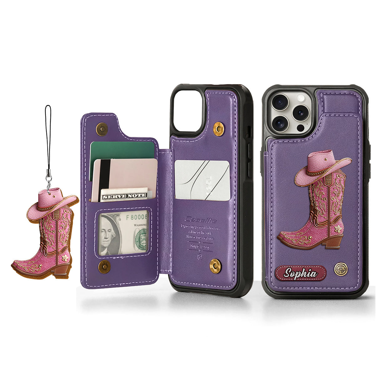 Western Spirit - Personalized Cowgirl Wallet Phone Case