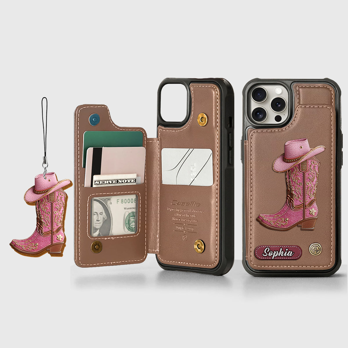 Western Spirit - Personalized Cowgirl Wallet Phone Case