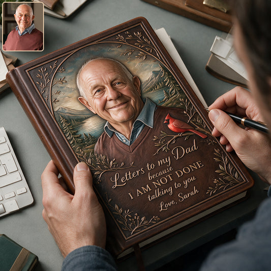 Letter To Someone - Personalized Memorial Leather Journal