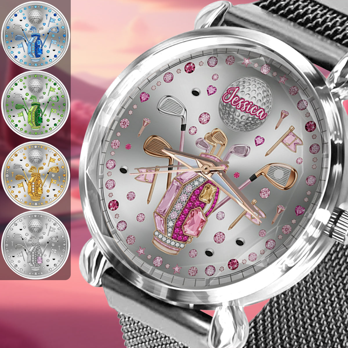 Love Golf - Personalized Golf Women Hand Watch
