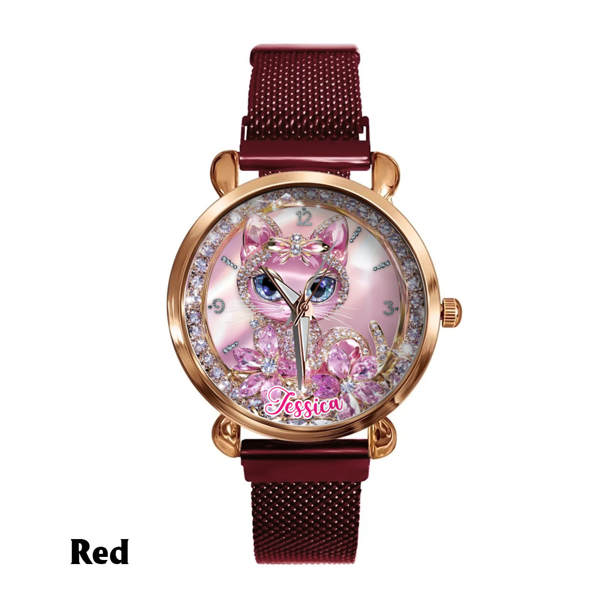Cat Lovers - Personalized Cat Women Hand Watch