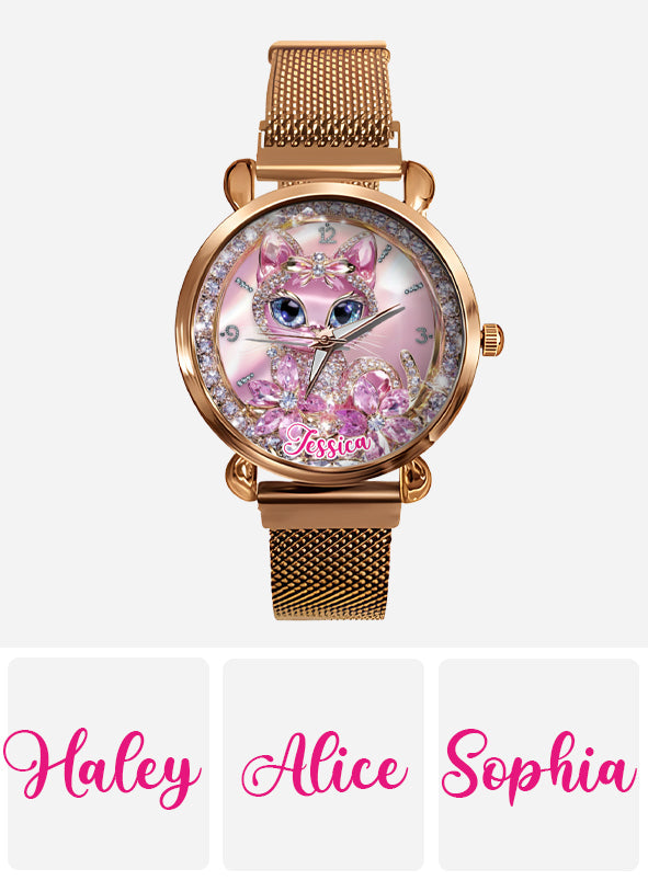 Cat Lovers - Personalized Cat Women Hand Watch