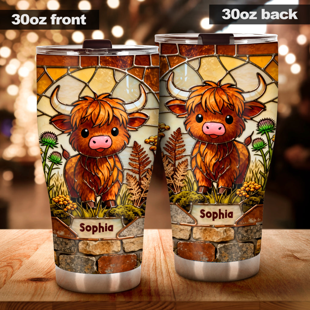 Farm Life - Personalized Highland Cow Tumbler