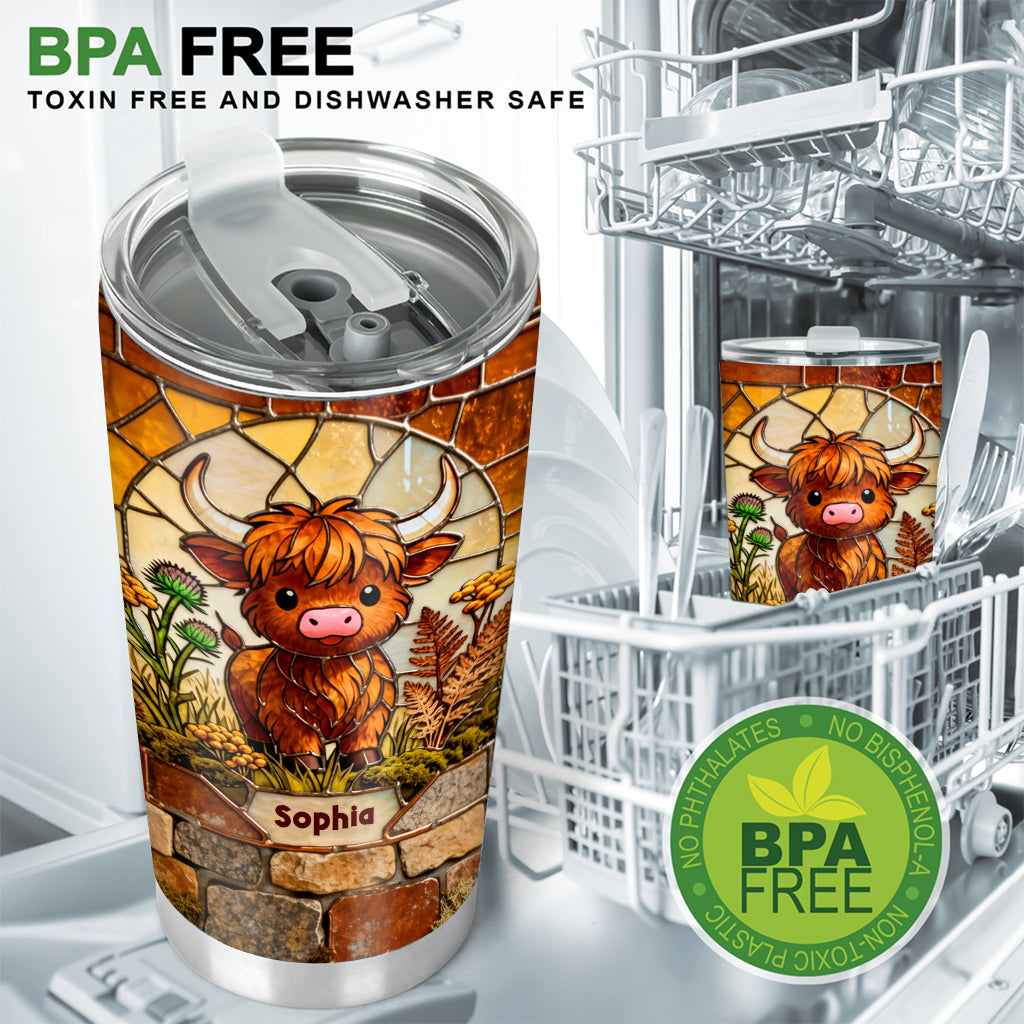 Farm Life - Personalized Highland Cow Tumbler
