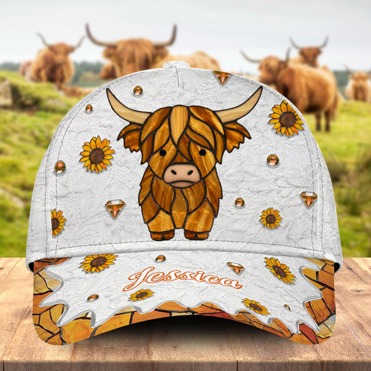 Adorable Highland Cow - Personalized Highland Cow Classic Cap