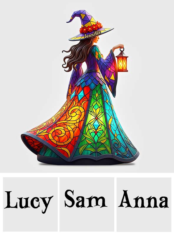 Beautiful Witch - Personalized Witch Acrylic LED Night Light