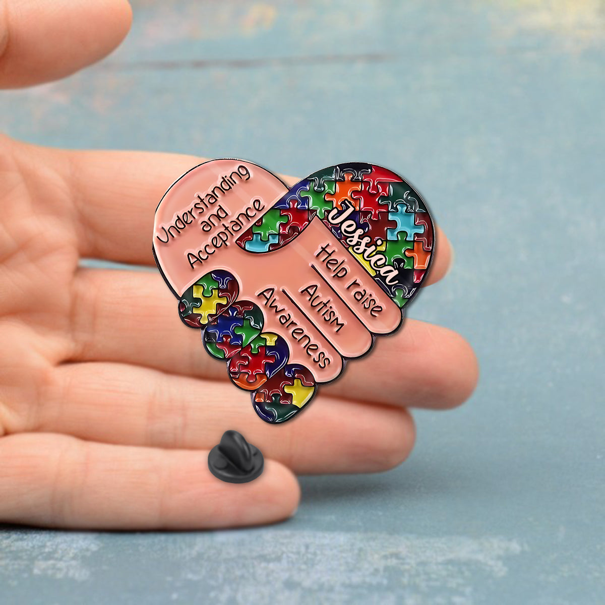 Autism Awareness - Personalized Autism Awareness Pin