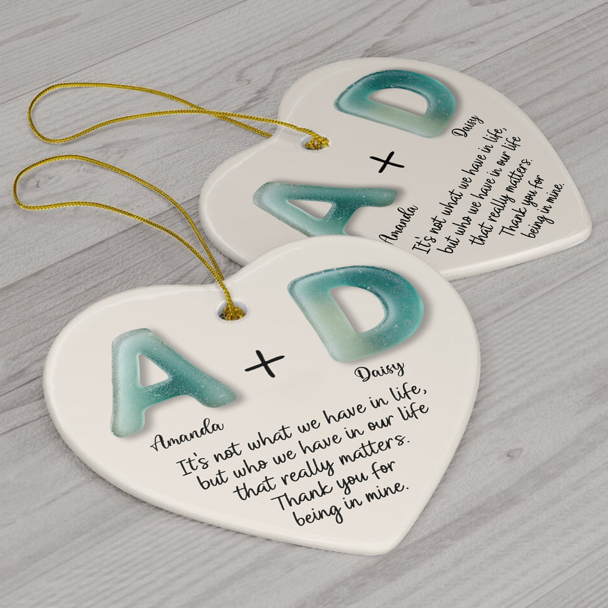 It's Not What We Have In Life Friendship - Personalized Bestie Ceramic Heart Ornament