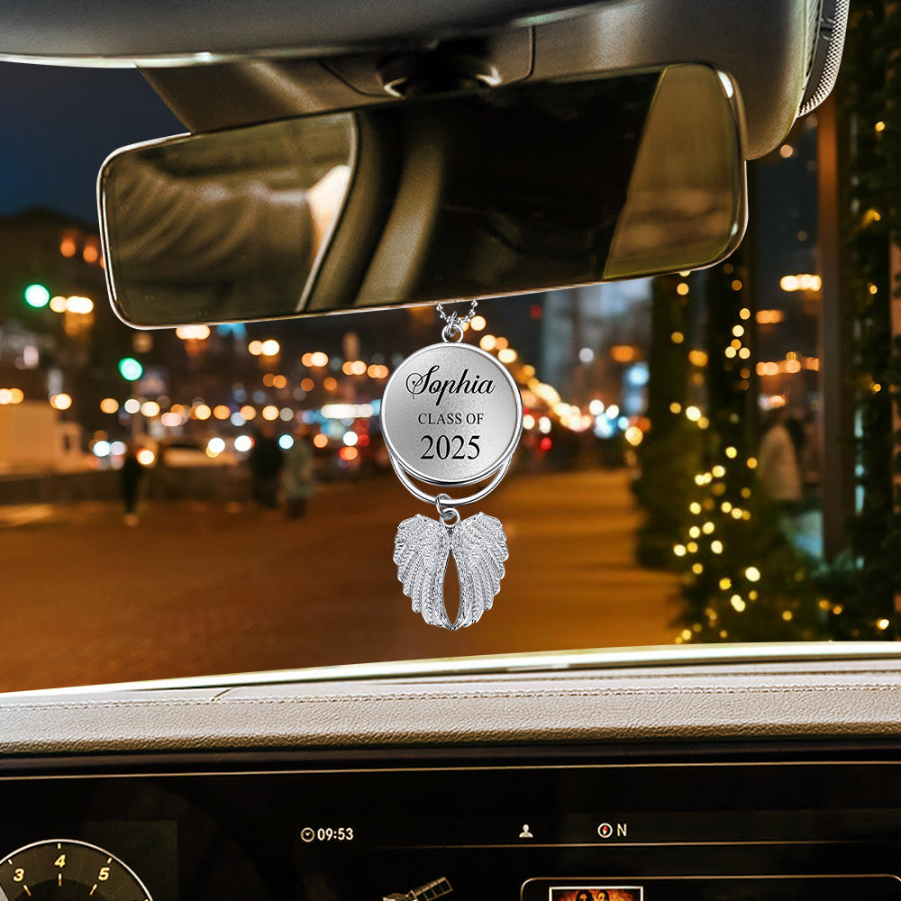 Congrats Grand 2025 - Personalized Graduation Wings Ornament