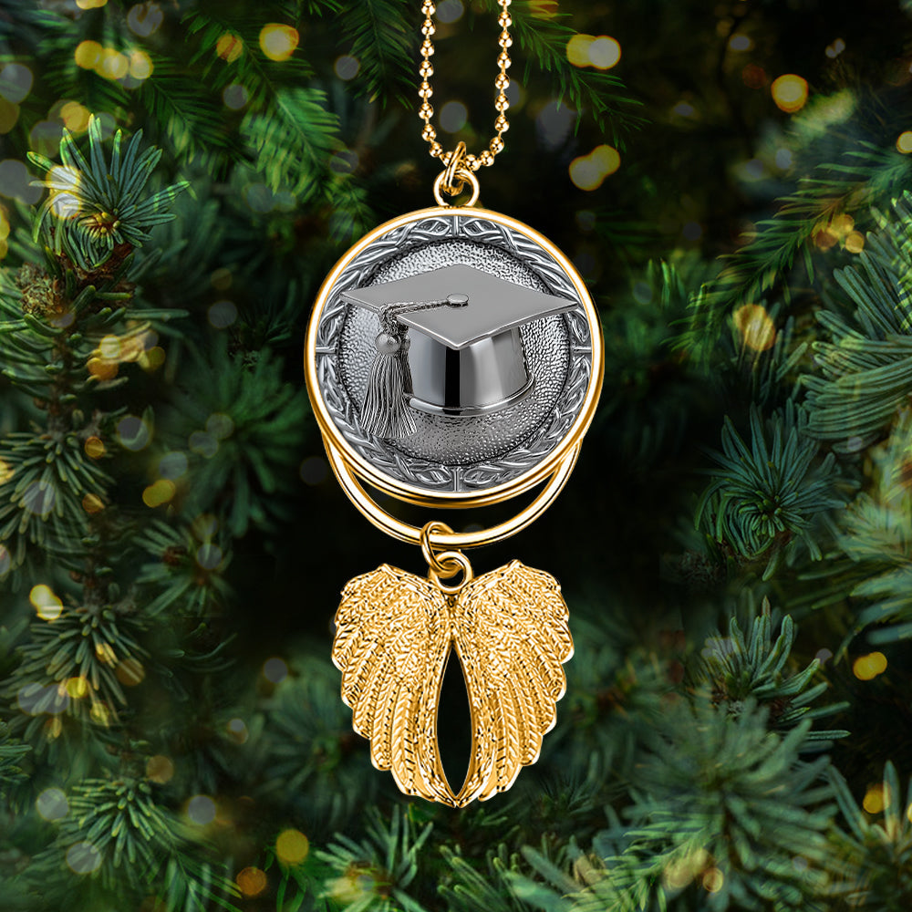 Congrats Grand 2025 - Personalized Graduation Wings Ornament