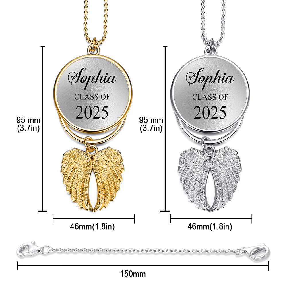 Congrats Grand 2025 - Personalized Graduation Wings Ornament