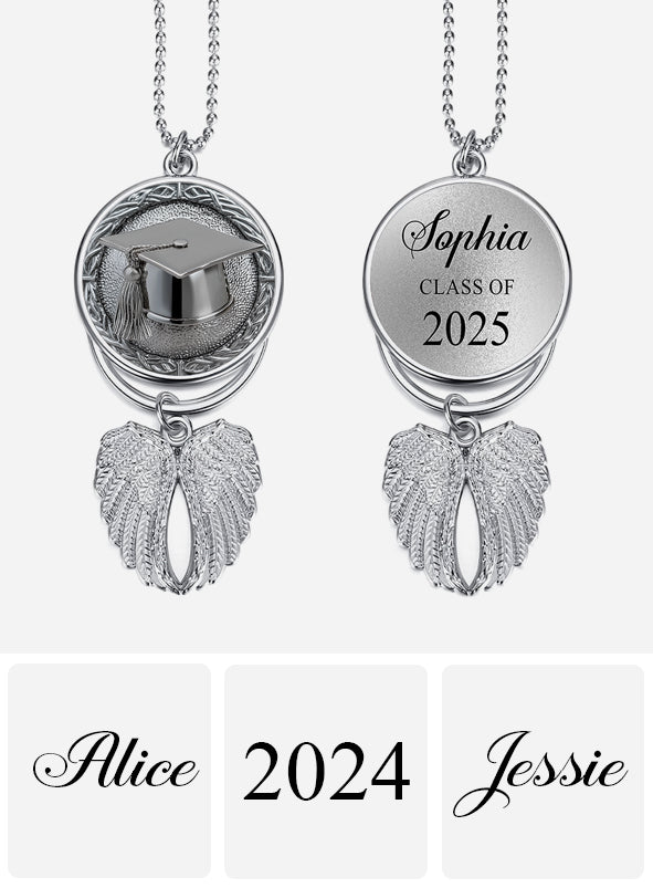 Congrats Grand 2025 - Personalized Graduation Wings Ornament