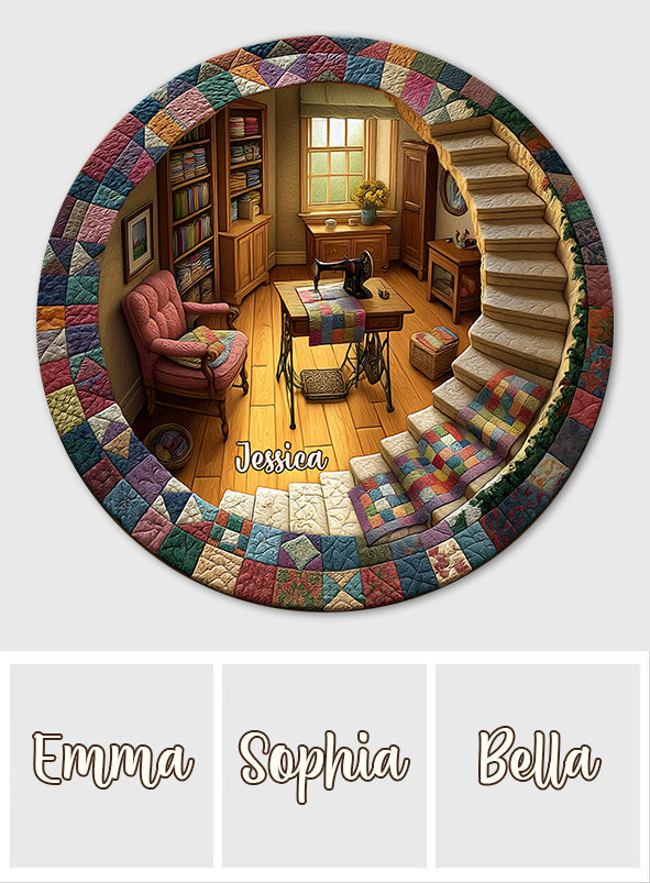 Sewing Room - Personalized Sewing Round Rug