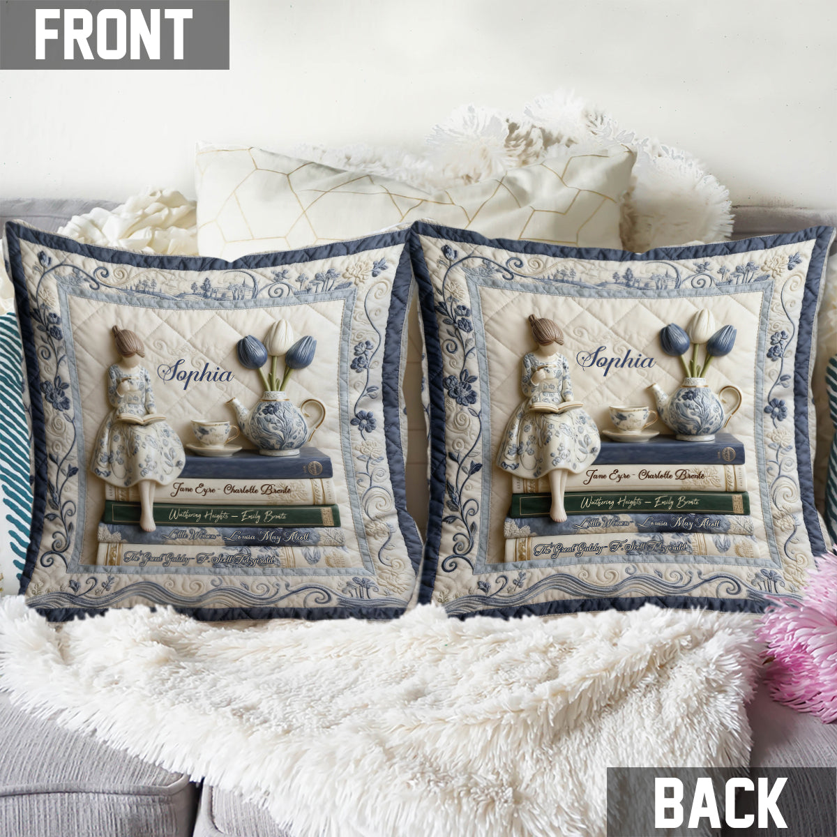 Just A Girl Who Loves Books - Personalized Book Throw Pillow