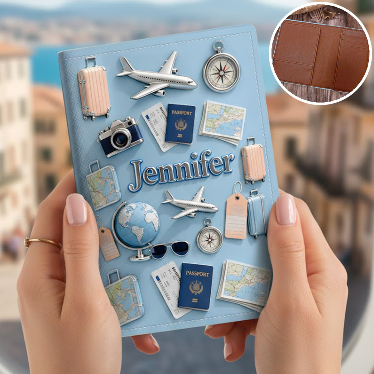 Just A Girl Who Loves Travveling - Personalized Travelling Passport Holder