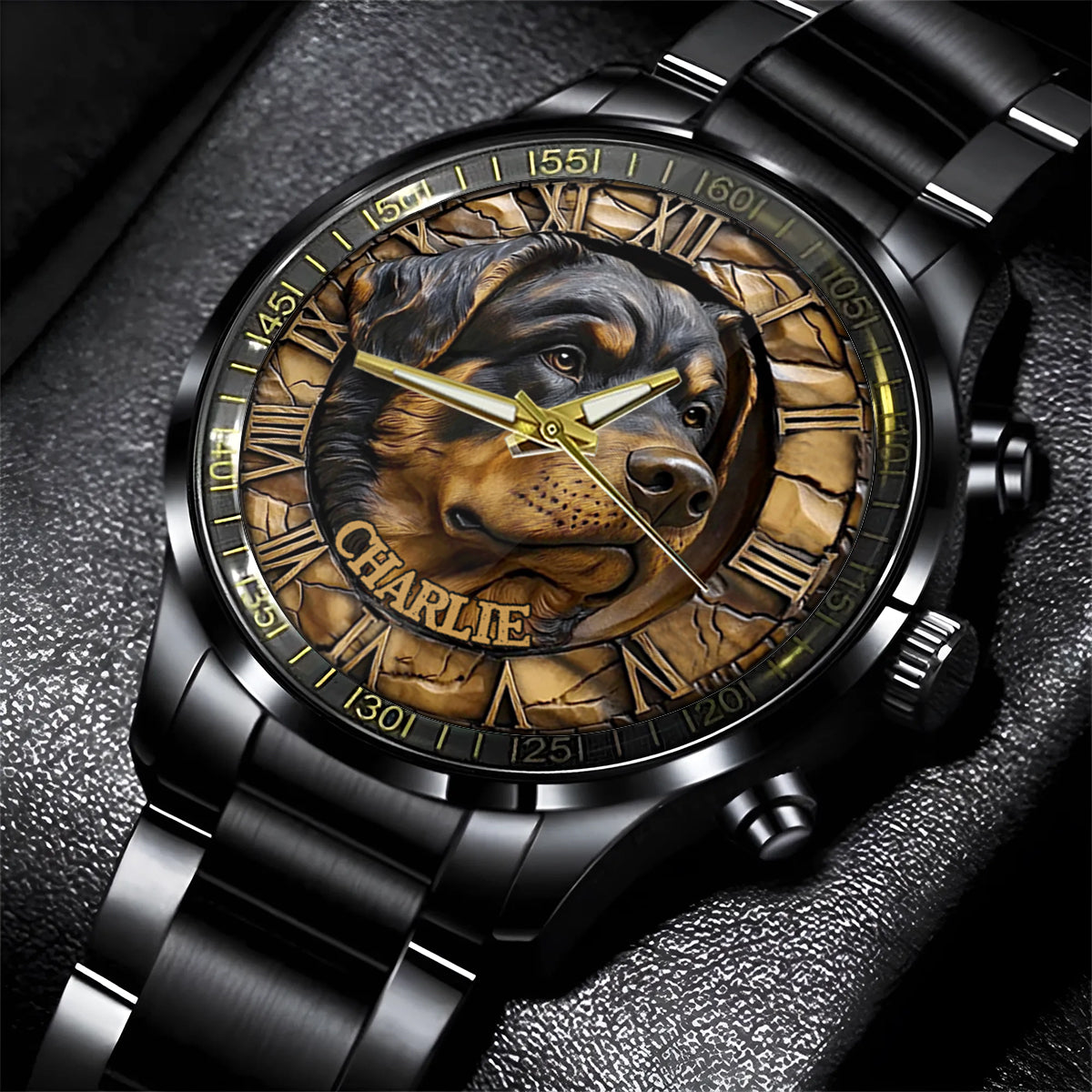 Brave Rottweiler - Personalized Dog Hand Watch