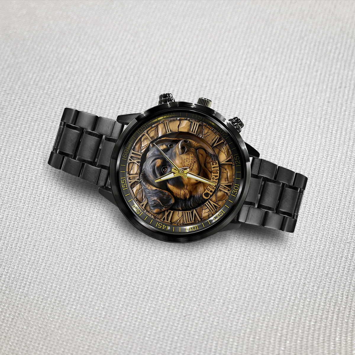 Brave Rottweiler - Personalized Dog Hand Watch